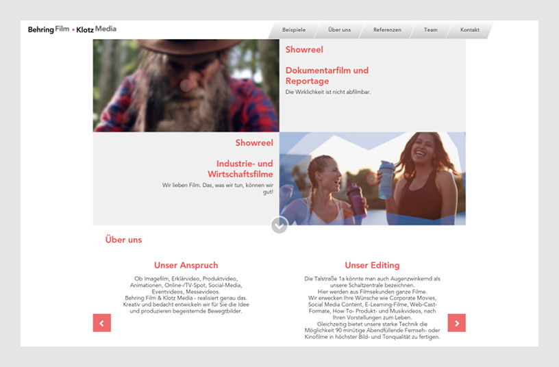 WebseiteBehring Film und Klotz Media